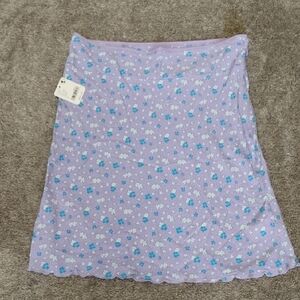 Free People NWT Floral Ditsy Skirt Lettuce Hem